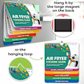 Miniatyrbillede 5 af 5: 3 Sæt Airfryer Snydeark Magneter Kogebogsguide, Kogetider Oversigt, Snydeark Magneter