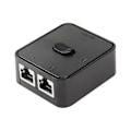 Miniatyrbild 1 av 5: Nätverks LAN-switch 2 portar, RJ45 Nätverks Knapptrycks Switch Splitter Väljare Box, 100M 2 in 1 ut eller 1 in 2 ut, 2 Portars Nätverkshubb Svart