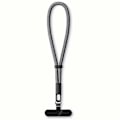 Pikkukuva 1 / 5: 7 mm säädettävä rannehihna itselukittuvalla puhelinnyörillä ja kiinnityslenkillä, 360 astetta kääntyvä koukku DarkGrey
