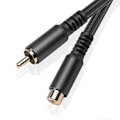 Miniatyrbillede 3 af 5: RCA Forlængerkabel RCA Audio Video Kabel RCA Han til Hun Ledning til Højttaler, Subwoofer, Kamera, H