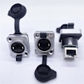 Miniatyrbild 5 av 5: 10 st Ethernet Rj45 Chassikontakt NE8FDP Ethernet Genomgångskontakt IP65 Vattentät B