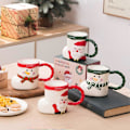 Miniatyrbillede 4 af 5: Julemand Krus Jule Kaffekrus Sødt Kaffe Te Mælkekrus Julemandsformet Vandkrus Festlig Julegave 360ml