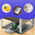 Miniatyrbilde 3 av 5: 15.35in X 10.63in Laser Gravering Markeringspapir, 4 Ark Svart Laser Farge Graveringspapir for Met