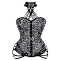 Miniatyrbild 5 av 5: Midjetränare Shapewear Toppar Damkläder Underkläder Sexig Korsett Red 4XL