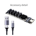 Pikkukuva 3 / 5: Adapterikortti TYPE-C - SATA 5-porttiseen SATA3 6Gbps USB10G -laajennuskorttiin JM575+JMS580