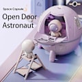 Miniatyrbilde 2 av 5: (Hvit) USB Astronaut Romkapsel Luftfukter Diffuser for Kontor Bærbar 220ml med Fargerikt LED Lys Julegave
