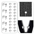 Miniatyrbild 5 av 5: Reparationskit för dragkedja, 5 dragkedje-ersättningslider-kit, dragkedjor dragkedja bottenstopp och toppstopp för att fixa dragkedja på