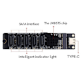 Pikkukuva 4 / 5: Adapterikortti TYPE-C - SATA 5-porttiseen SATA3 6Gbps USB10G -laajennuskorttiin JM575+JMS580