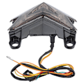 Miniatyrbillede 3 af 3: Motorcykel LED Baglygte Bremse Blinklys Baglygte til Kawasaki Z800 2013 2014 (Sort)