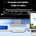Pikkukuva 5 / 5: USB 5Gbps HUB USB 3.0 -telakointiasema, nopea USB HUB -sovitin EU-pistoke