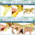 Miniatyrbillede 3 af 5: 4-pak Leopard Balloner Store Folie Cheetah Balloner Vilde Cheetah Formede Safari Balloner Søde 3D Dyreprint Balloner Jungle Fest Dekorationer til Zoo