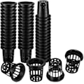 Miniatyrbillede 1 af 5: 100 stk. 4,5 cm Net Cups Slidsede Mesh Bred Læbe Filter Plant Net Pot Spand Kurv til Hydroponisk