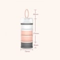Miniatyrbilde 2 av 4: 2-delt Babymelkpulverdispenser Twist Lock Stabelbar Mobil BPA-fri Melkpulverdispenser