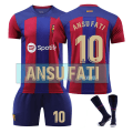 Miniatyrbillede 1 af 2: 23-24 Barcelona hjemme nr. 10 Fati trøje (med sokker) No. 10 Fati belt socks XS