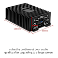 Miniatyrbillede 3 af 5: 4x80W Bilradioforstærker til Android Radio DSP Højttalerforstærker