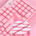 Miniatyrbilde 4 av 5: Bakbelyst tastatur 104 taster kablet USB gaming membrantastatur lydløs L1-K White Blue
