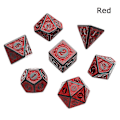 Miniatyrbillede 3 af 5: Gult 7-delt Akryl Polyhedral Terningesæt til DND TRPG Bordspil D4-D20
