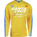 Miniatyrbillede 1 af 2: FOX sommer udendørs cykeltøj rund hals langærmet hurtigtørrende åndbar T-shirt yellow XS