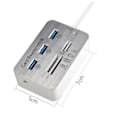 Miniatyrbild 4 av 5: USB HUB 3.0 USB Splitter 3 Portar Extensor Multi USB Förlängning Flera 3 0 Hub SD-Kortläsare USB3.