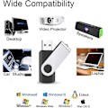 Pikkukuva 3 / 3: 2 KPL (Musta) USB-muistitikku 16GB USB-muistitikku USB-muisti Pyörivä levy kannettavalle tietokoneelle/PC:lle/Autolle