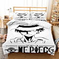 Miniatyrbilde 1 av 2: Anime One Piece 3D-printet sengesett dynetrekk dynetrekk putetrekk barnegave farge 2 AU DOUBLE 180x210cm
