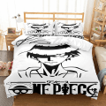 Miniatyrbilde 1 av 2: Anime One Piece 3D-printet sengesett dynetrekk dynetrekk putetrekk barnegave farge 2 US TWIN 173x218cm