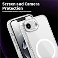 Miniatyrbilde 5 av 5: Kompatibelt deksel for iPhone 16e TPU+PC Transparent Magnetisk Telefondeksel Transparent