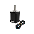 Miniatyrbillede 3 af 5: 42 Trinmotor Højde 60mm Motor med 1000XH2.54 Kabler til 3D Printer Ekstruder - Sort
