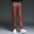 Miniatyrbilde 4 av 5: Dame Vinter Varm Dun Bomull Bukser Koreansk Vindtett Vattert Trousers Elastisk Midje Joggebukser Varm Vattert Joggers Bukse 3 M