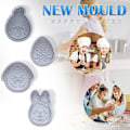 Miniatyrbillede 3 af 5: Cookie Fondant Stempler 4-delt Sæt Påskedag Kage Cookie Sæt Værktøj Q