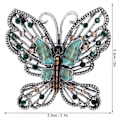 Miniatyrbillede 5 af 5: Broche Nål Diamant Hul Sommerfugl Mønster Revers Nål Frakke Mærker Fest Corsage Tilbehør Grøn