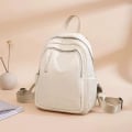 Miniatyrbilde 5 av 5: Vanntett Ryggsekk Mote Dame Reise Ryggsekk Ensfarget Dame Enkel Skulderveske S23  Beige Grey 29cm  L