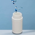 Miniatyrbillede 2 af 5: Plastik Tomme Medicinflasker Pille Tablet Beholder Holder 3 stk. Hvid