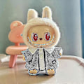 Miniatyrbild 1 av 5: Original Andra Generationens Labubu Monster Have A Seat Serie Söt Docka Klädleksak Ornament Endast Kläder Söt Dockleksak Present-Labubu 11