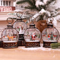 Miniatyrbild 3 av 5: Upplyst Jul Snögloblykta Batteridriven LED Nattlampa med Krok Julgransprydnader Presentidéer F