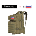 Miniatyrbild 1 av 5: Taktisk ryggsäck Nylon Militär ryggsäck Vattentät Camping Jakt Fiske Vandringspack Green (50L)