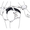 Pikkukuva 1 / 4: Naisten Punk Body Harness Vyö Vyötärö Alusvaatteet Sukkanauhaliivit Häkki Reisi Juhlat Aalto Vyötärö Klubi Karnevaali Asuste B