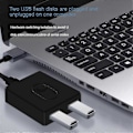 Miniatyrbild 1 av 4: USB 2.0 KVM-switch 1X2/2X1 Switch Switcher USB-splitter Delad Kontroller för Laptop Dator Skrivare Tangentbord Mus, B