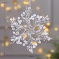 Miniatyrbild 1 av 5: 15 cm Jul Snöflinga Julgransdekorationer Noel Kristall Ren Krans Hängande Ornament God Jul Dekor För Hemmet 2023 C
