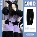 Pikkukuva 1 / 2: Kurome syksyn ja talven korallifleecestä valmistettu yöpaita, paksuuntunut fleecetakkimainen kylpytakki, Monster University -kotivaatteet, talvi Kurome 2XL/135-155pounds