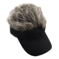 Pikkukuva 4 / 4: Unisex Tekotukka Lippis Golf Peruukki Hattu Säädettävä Juhla Asu Hattu Naisille Miehille Gray