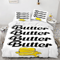 Miniatyrbilde 2 av 3: Hvit 3D Sengetøy Dynetrekk Barn Voksen Putetrekk Bts Butter Stil Q 200*225three-piece