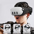 Miniatyrbillede 5 af 5: Hovedrem til 3 VR Headset Forbedrer Komfort Justerbar Hovedrem til 3 Sort