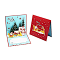 Miniatyrbilde 1 av 5: Magic Ants Pop Up Julekort - Julenissen, Reinsdyr & Gaver - 3D God Jul Gratulasjonskort, Håndlaget Julegavekort med Konvolutt (Jul S)