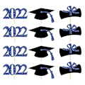 Miniatyrbilde 1 av 5: 12 stk./sett 2022 Vakker Trencher Cap Form Kake Topper Gradueringsstil Dekorativt Papir Kake Topper For Fest Q