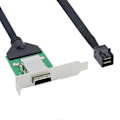 Miniatyrbillede 4 af 5: Intern Hd Mini Sas Sff-8643 Vært Til Sas Hd Sff-8088 Hun Med Lavt Beslag Tilslut Til Harddisk Adapterkabel 1m