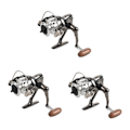 Miniatyrbild 1 av 5: 3X MN100 Helmetall Kropp Spinnfiske Rulle Isfiske Rulle Flottmete Hjul Mini Liten Rulle