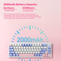 Miniatyrbilde 5 av 5: ZA68 Trådløst Mekanisk Gaming Tastatur 2.4G Bluetooth TYPE-C Kablet 3 Moduser Hot Swap RGB Bakgrunnsbelysning 68 Taster Green Three modes