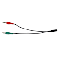Miniatyrbillede 3 af 5: Hovedtelefon Splitter til Computer, Øretelefon Adapter til PC Lyd & Mikrofon, 3.5mm Hun til .5mm Han
