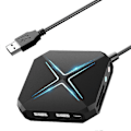 Pikkukuva 1 / 5: 10-in-1 USB-keskitin ja o-sovitin stereokaiuttimella PC:lle, kannettavalle ja pöytäkoneelle